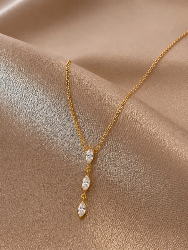 Three Drop Crystal Necklace