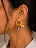 Ladybug Charm Earrings
