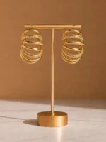 Golden Stack Statement Earrings