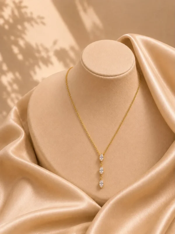 Three Drop Crystal Necklace