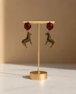 Zebra Metal Drop Earrings