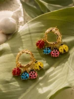 Ladybug Charm Earrings