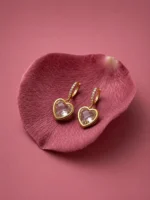 Crystal Heart Drop Earrings