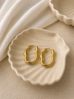 Molten Wave Hoop Earring