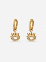 Evil Eye Halo Earrings