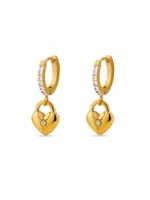 Heart Lock Drop Earrings