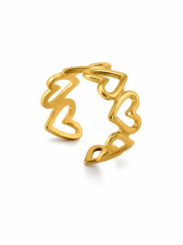 Linked Heart Ring