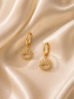 Evil Eye Halo Earrings
