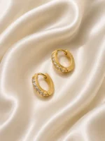 Dainty Crystal Huggie Earrings