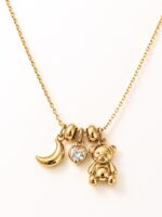 Playful Teddy Charm Necklace