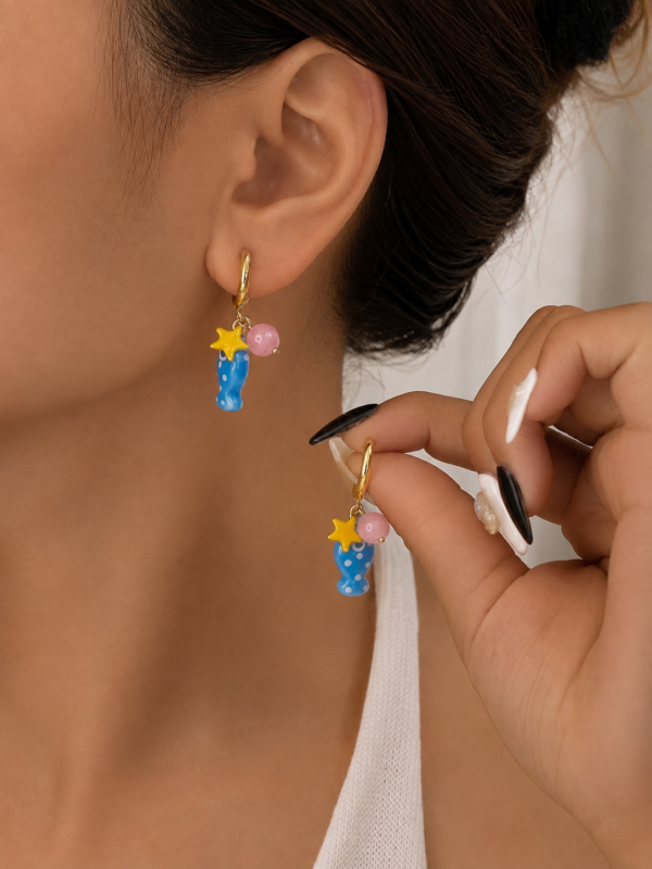 Aqua Charm Earrings
