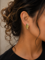 Golden Fish Bone Earrings