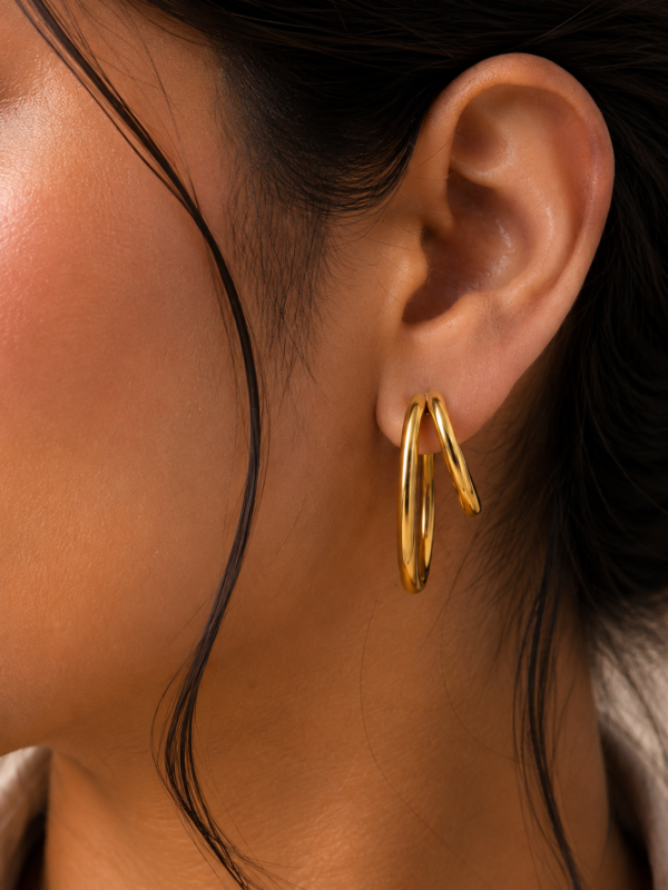 Dual Loop Hoop Earrings