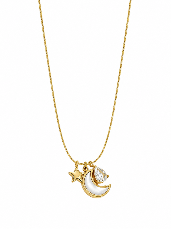 Crescent Moon Charm Necklace