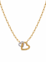 Dual Interlocking Heart Necklace
