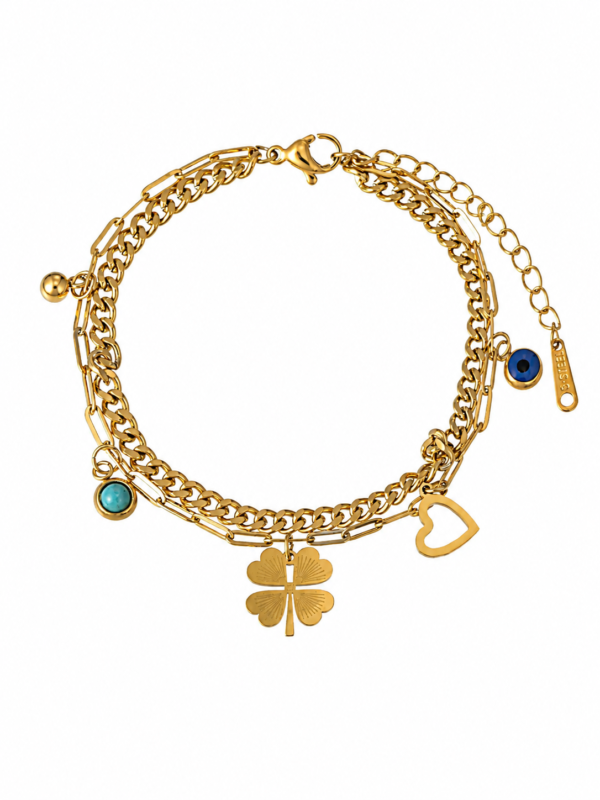 Lucky Clover Charm Bracelet