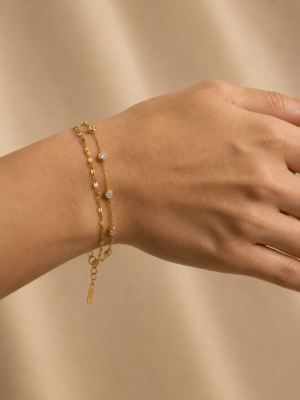 Dainty Glow Layered Bracelet
