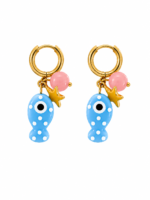 Aqua Charm Earrings