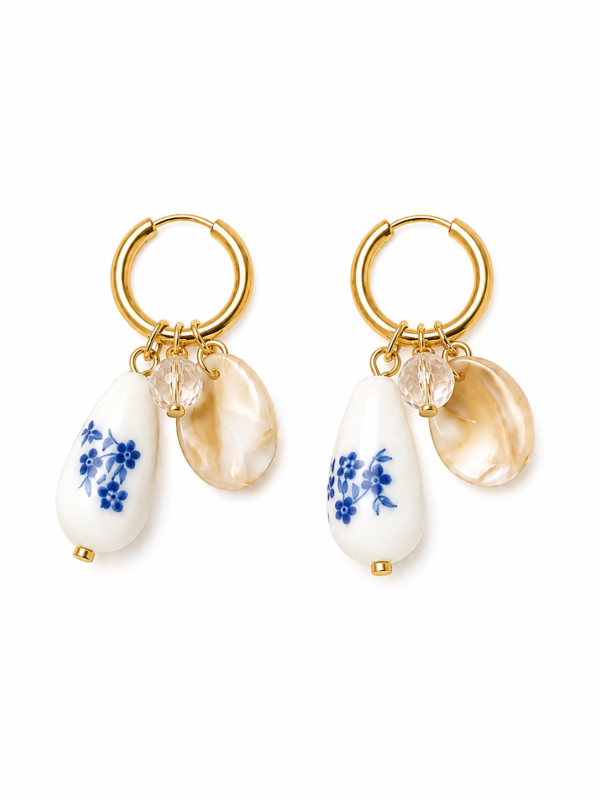 Vintage Porcelain Earrings