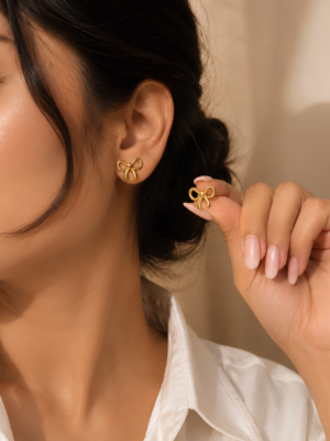 Grace Bow Stud Earrings