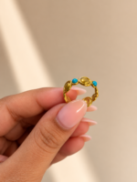 Turquoise Vintage Coin Ring