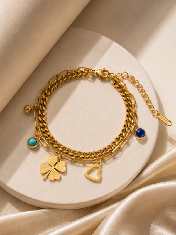 Lucky Clover Charm Bracelet