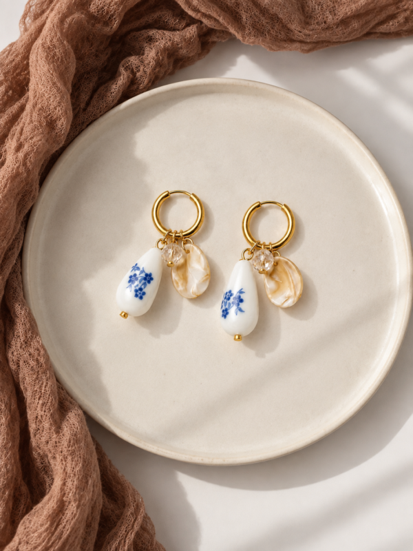 Vintage Porcelain Earrings