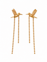 Golden Hummingbird Earrings