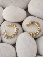 Dual Tone Orbit Earrings