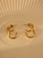 Dual Loop Hoop Earrings