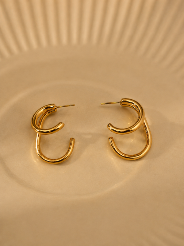 Dual Loop Hoop Earrings