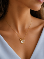 Crescent Moon Charm Necklace