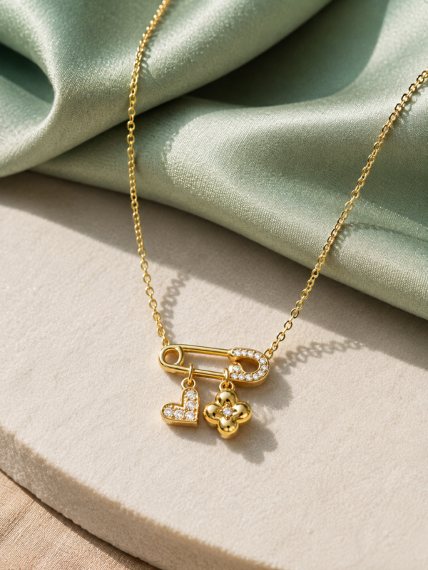 Must-Have Safety Pin Charm Necklace