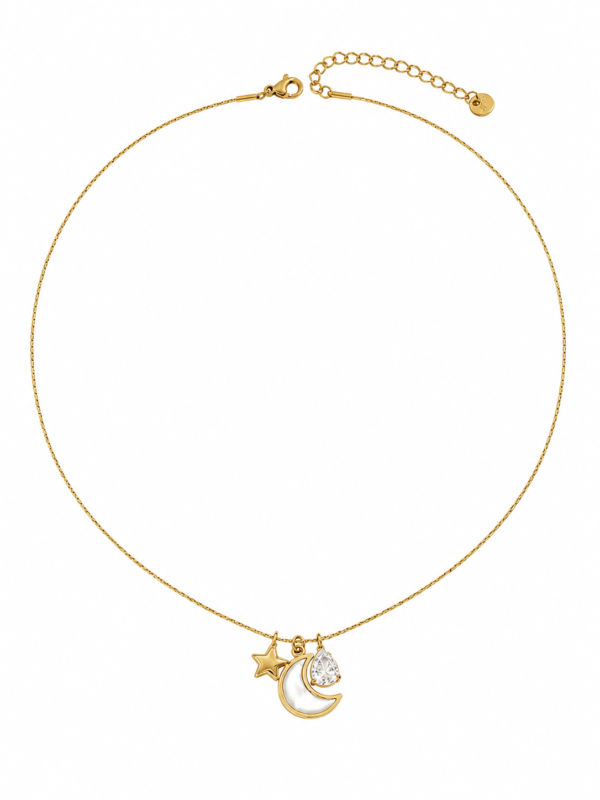 Crescent Moon Charm Necklace