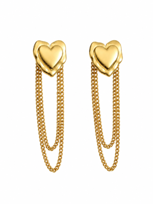 Heart Chain Earrings